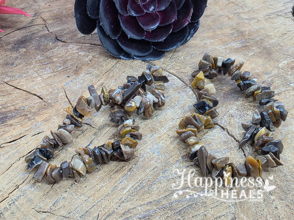 Petrified Wood Chip Bracelet