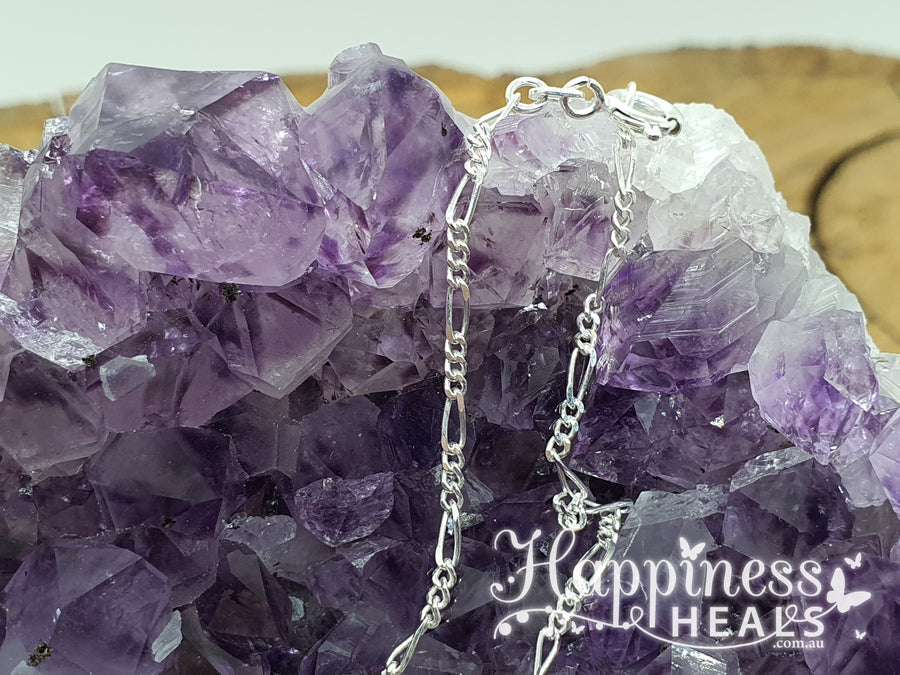 Cadena Figaro de plata esterlina