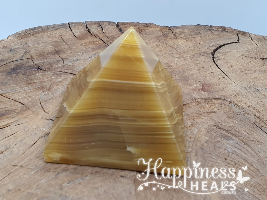 Honey Calcite Pyramid