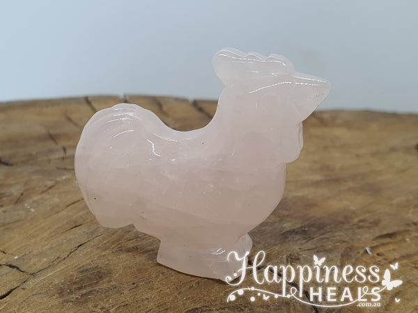 Rose Quartz Rooster