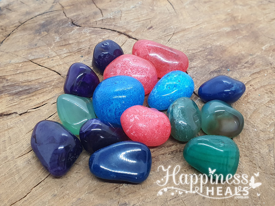 Coloured Mixed Agate (Tumbled)