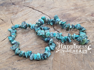African Turquoise  Chip Bracelet