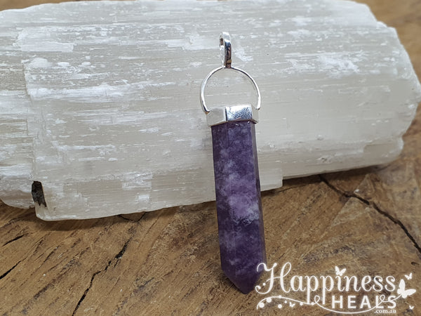 Lepidolite Double Point Pendant – The Stone of Peace & Emotional Balance