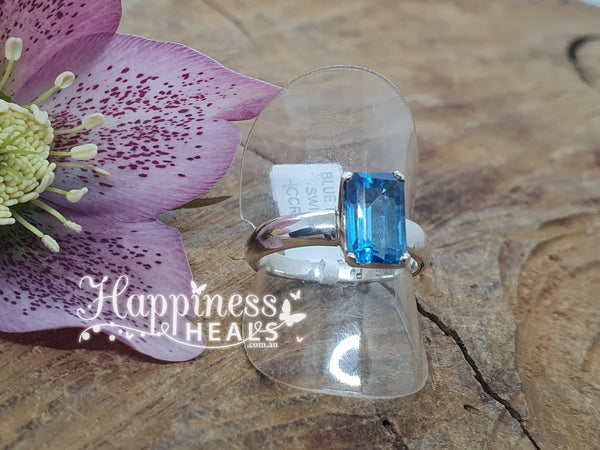 Blue Swiss Topaz Ring