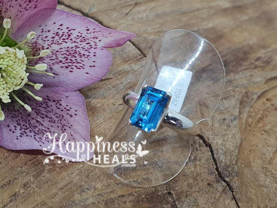 Blue Swiss Topaz Ring