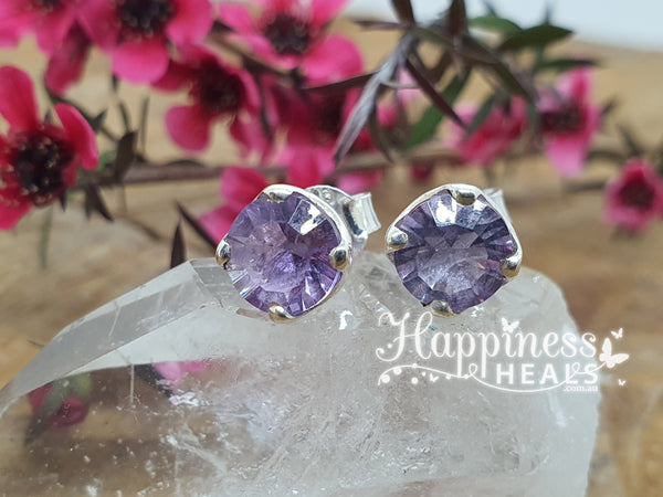 Amethyst Stud Earrings