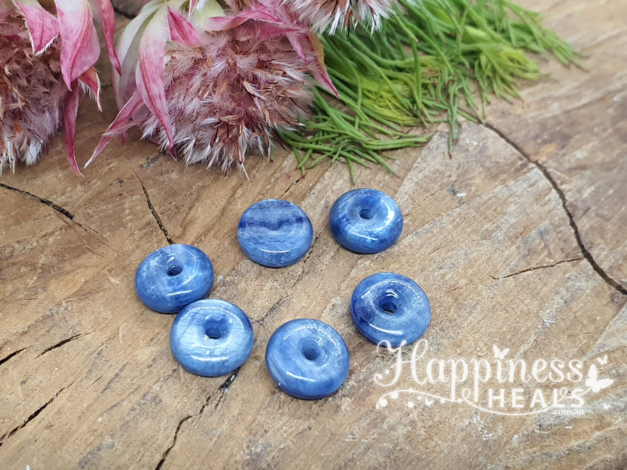 Blue Kyanite Donut - 10mm