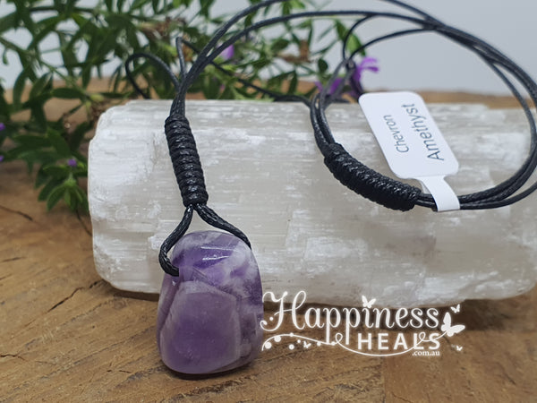 Chevron Amethyst Necklace