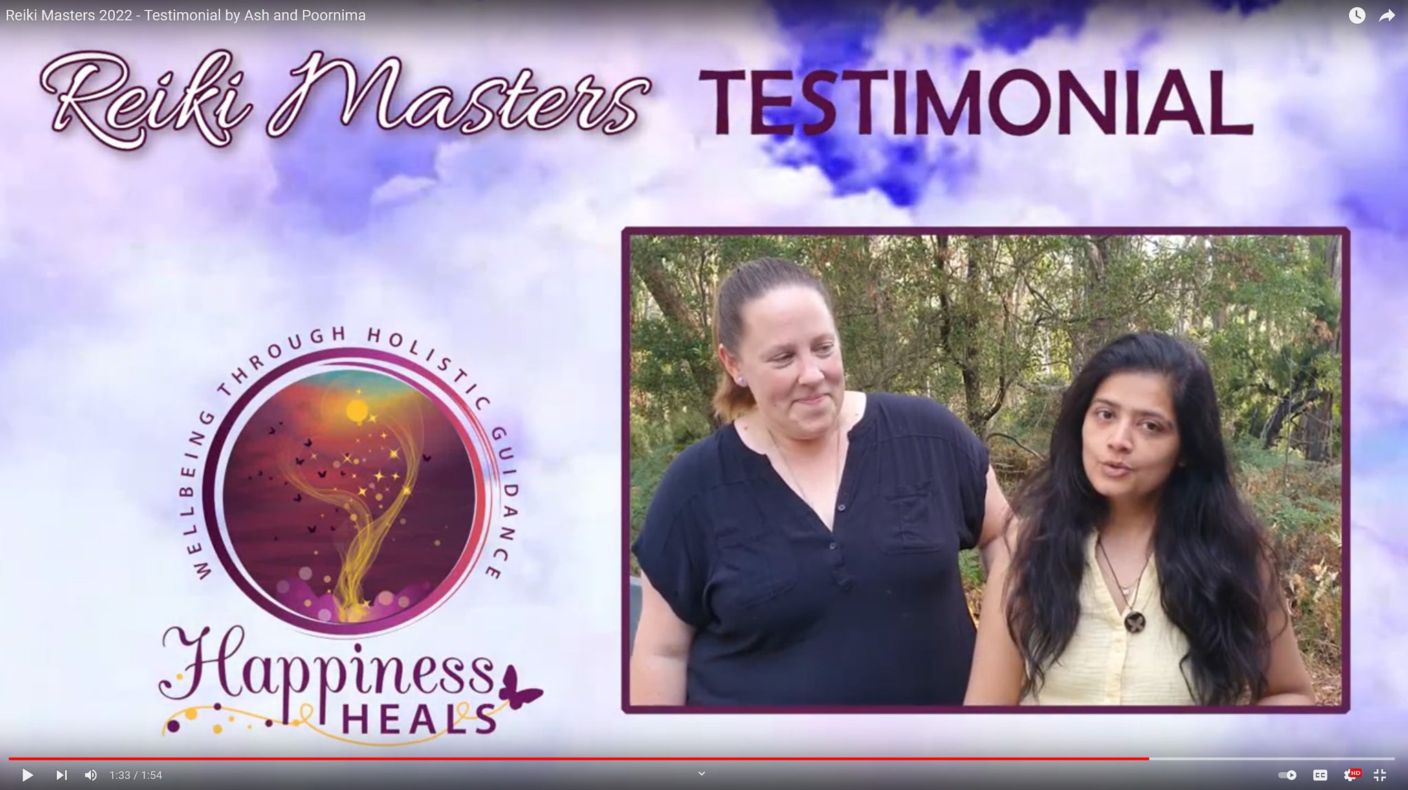 Reiki Masters 2022 - Ash and Poornima Testimonials