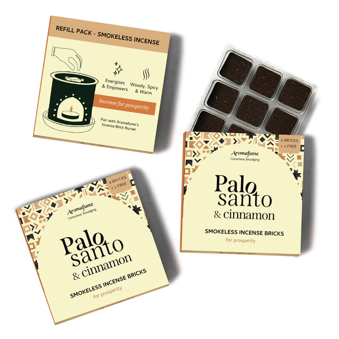 Palo Santo & Cinnamon Incense Bricks Pack - Aromafume