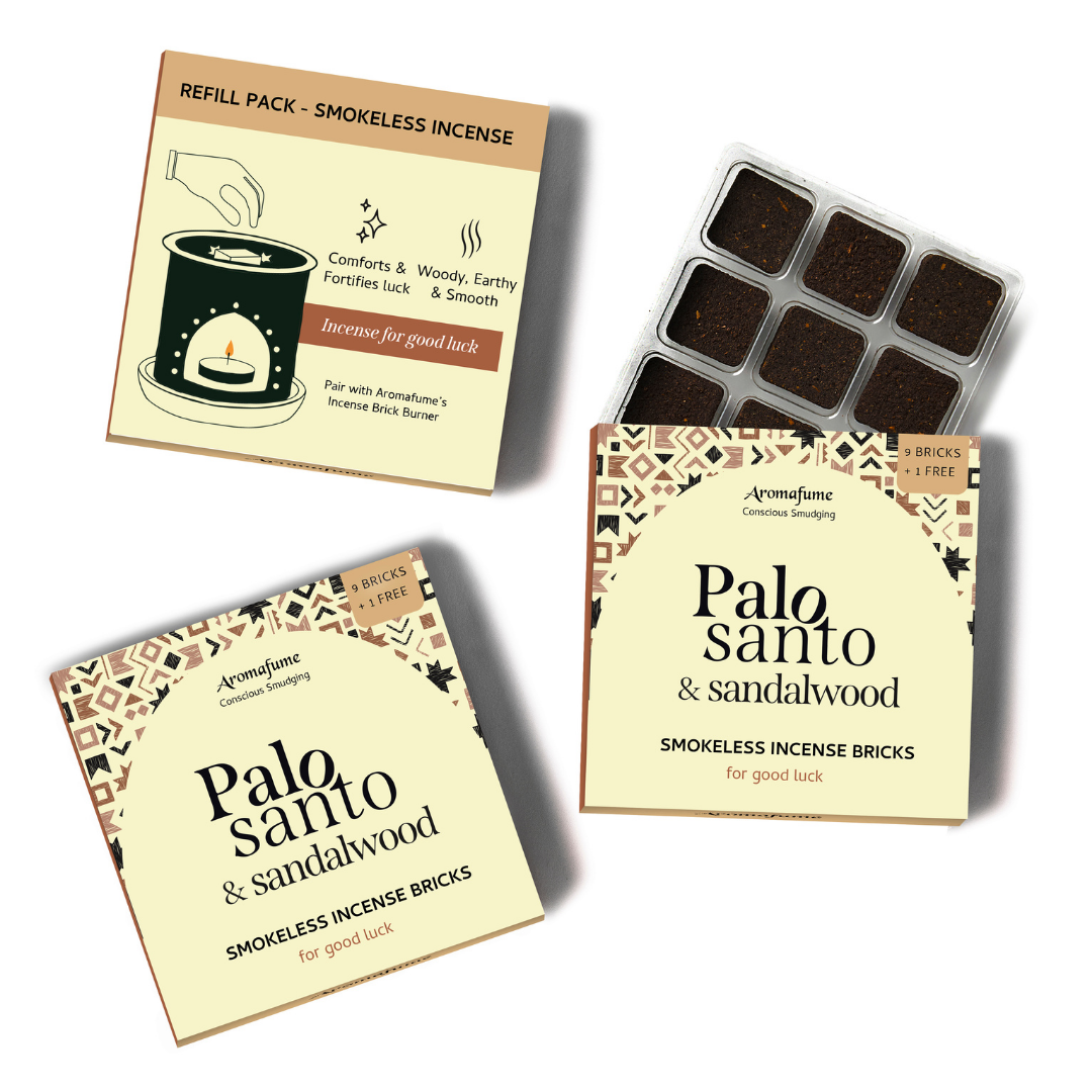 Palo Santo & Sandalwood Incense Bricks Pack - Aromafume