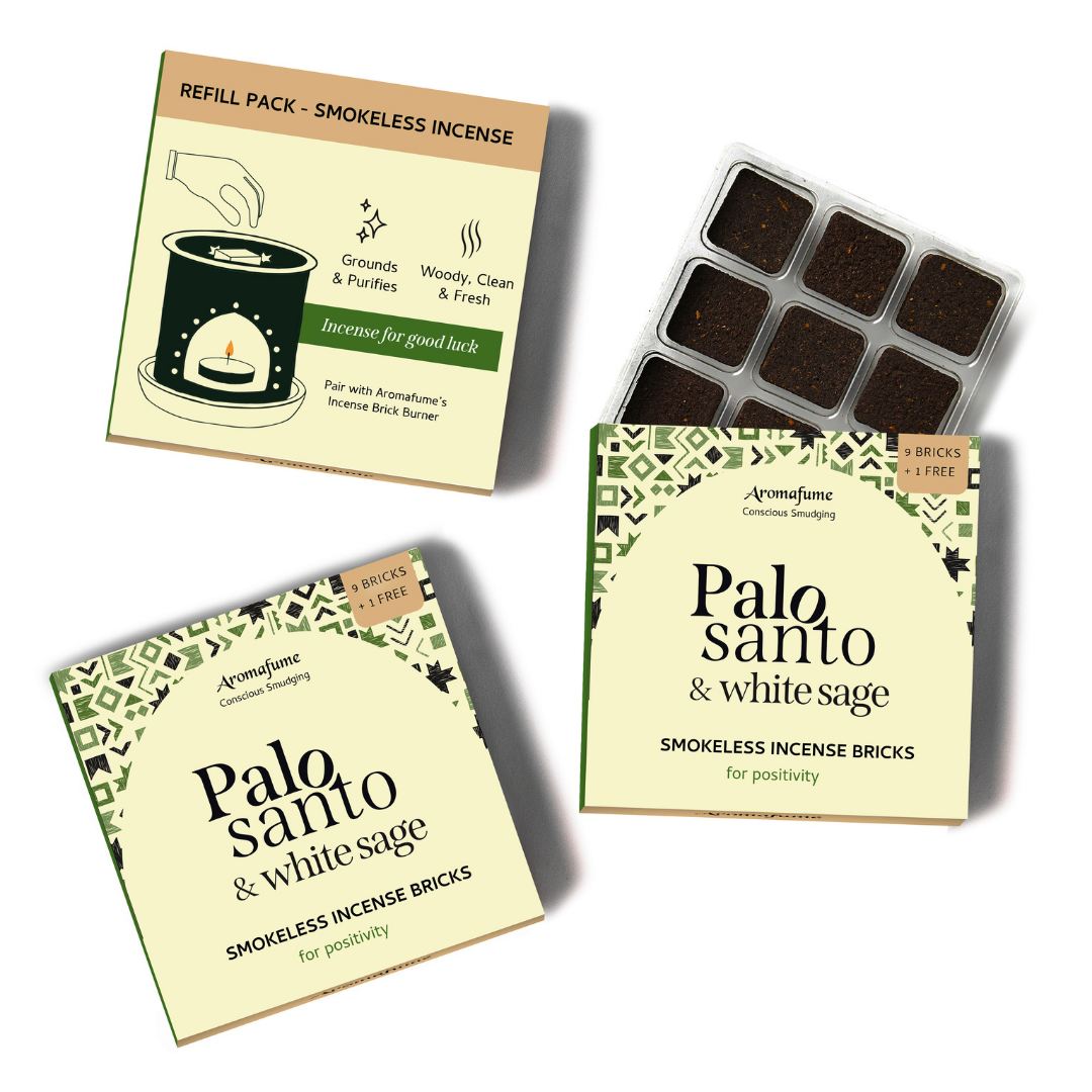 Palo Santo & White Sage Incense Bricks Pack - Aromafume