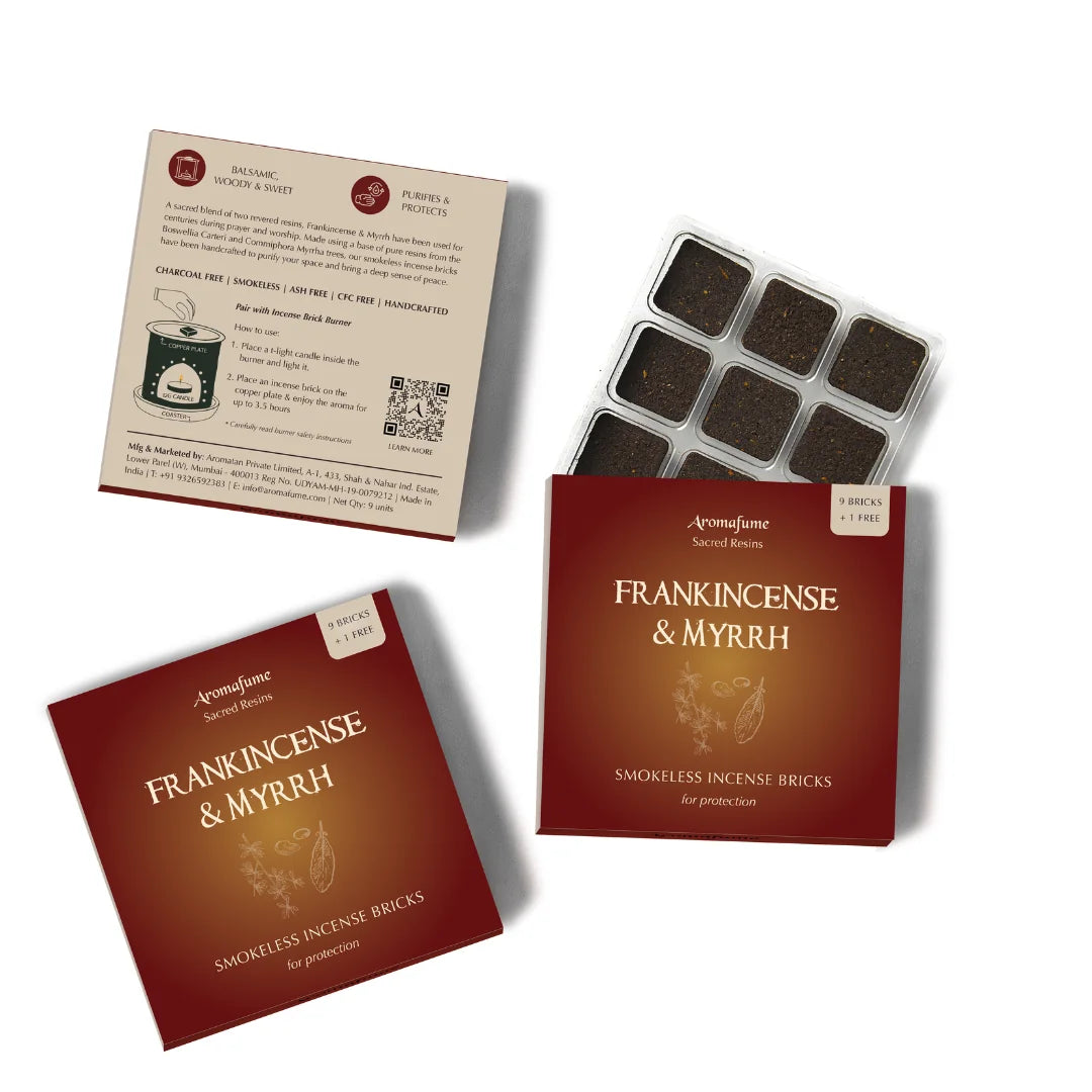 Frankincense & Myrrh Incense Bricks Pack - Aromafume