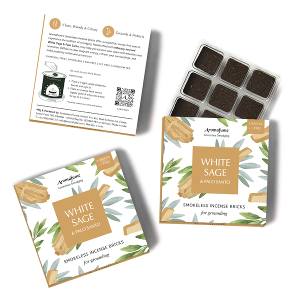 White Sage & Palo Santo Incense Bricks Pack - Aromafume