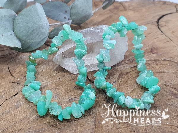 Green Chrysoprase Chip Bracelet