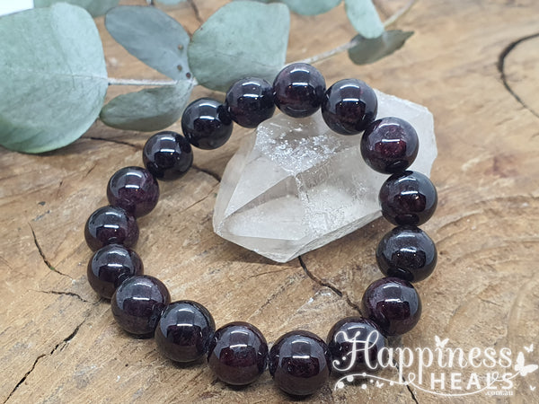 Garnet Bracelet - 12mm Bead