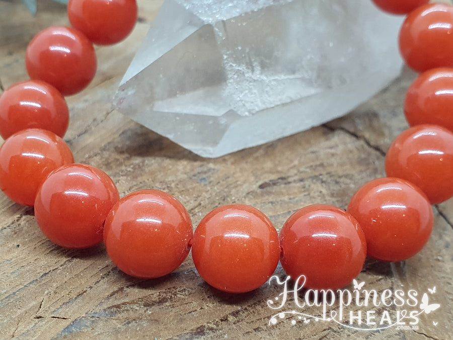 Red Aventurine Bracelet - 12mm Ball