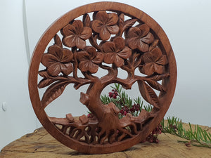 Tree Of Life - Blossoms Wooden Carving