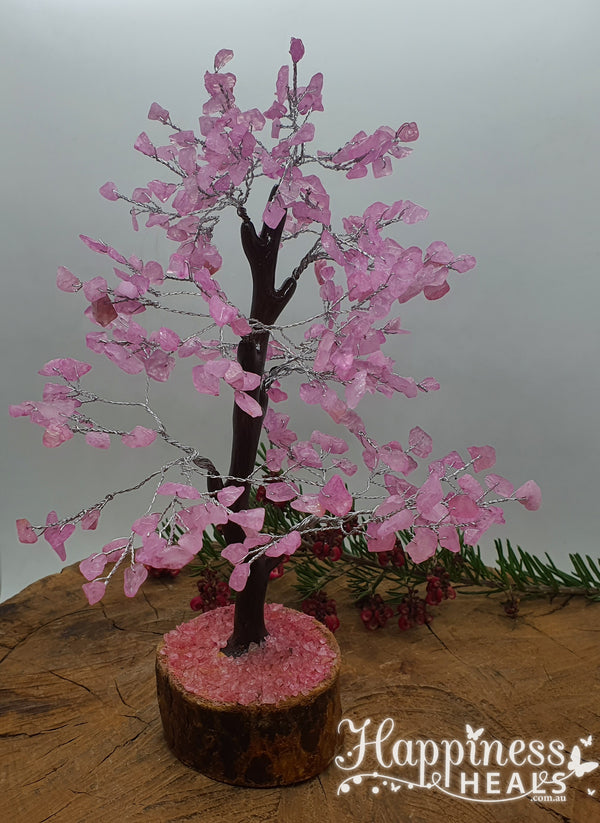 Pink Quartz Chip Tree