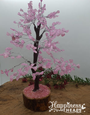 Pink Quartz Chip Tree