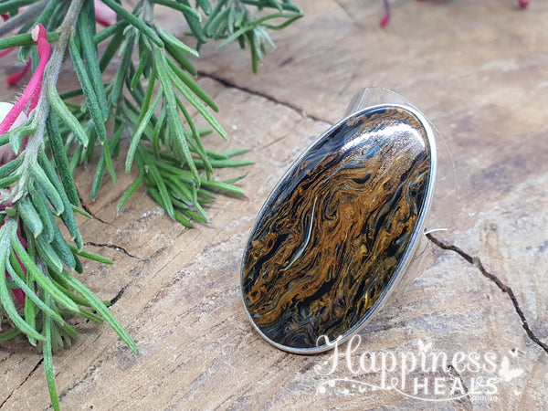 Pietersite Ring - Size: 9.5