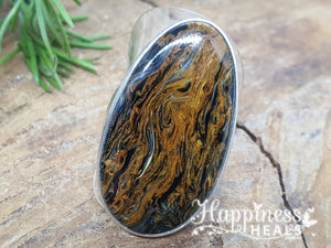 Pietersite Ring - Size: 9.5