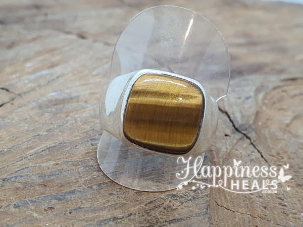 Tiger Eye Ring - Size 14