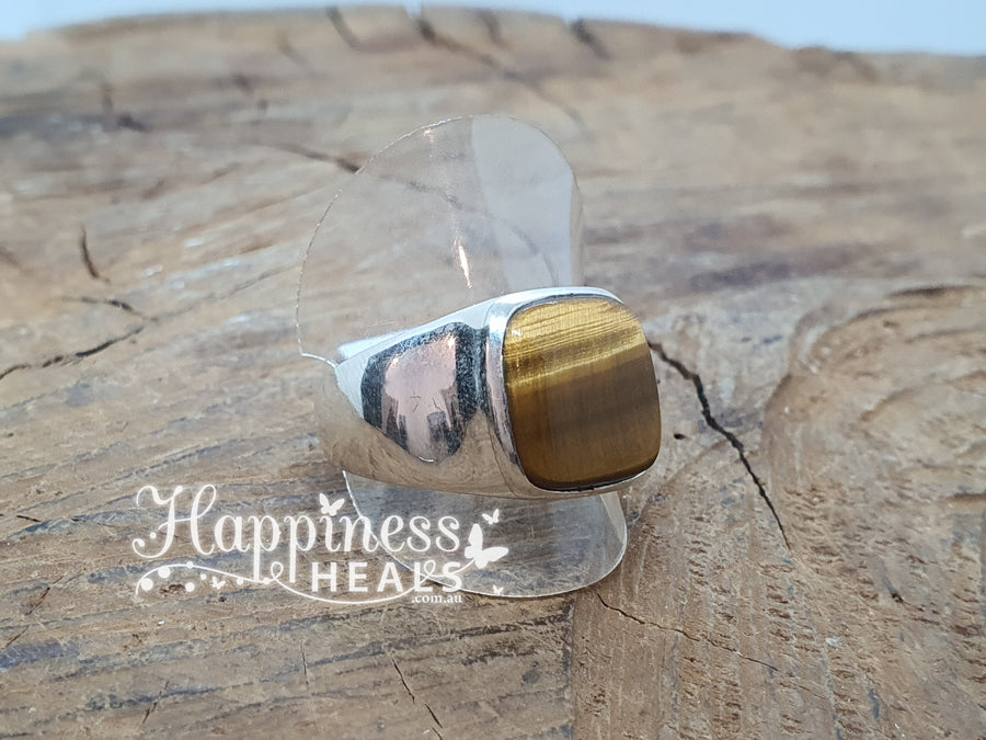 Tiger Eye Ring - Size 14