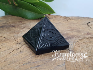 Black Obsidian All Seeing Eye of God Pyramid