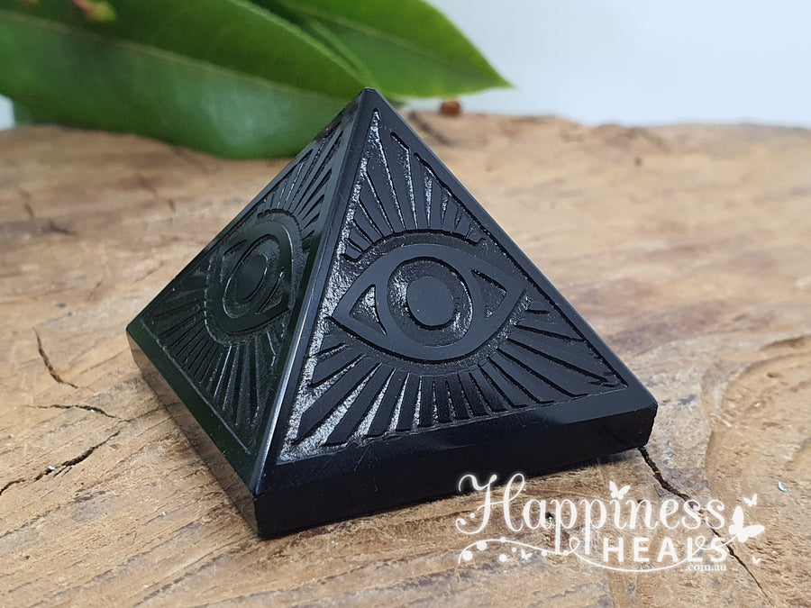 Black Obsidian All Seeing Eye of God Pyramid