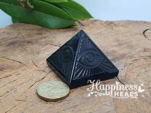 Black Obsidian All Seeing Eye of God Pyramid