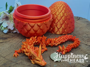 Dragon Egg with Dragon- Orange/Red