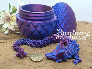 Dragon Egg with Dragon- Purple/Blue