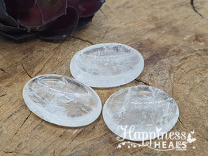 Clear Quartz Worry Palm Stone