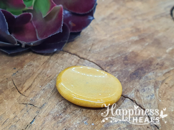 Yellow Aventurine Worry Palm Stone