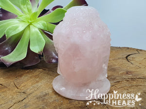 Buddha Head of Rose Quartz