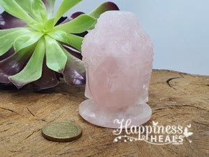 Buddha Head of Rose Quartz