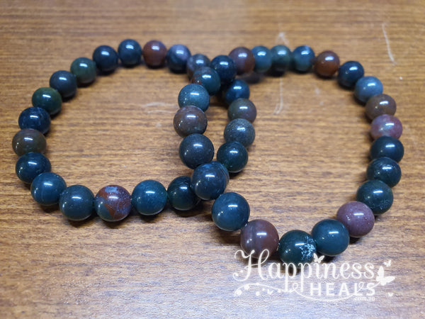 Bloodstone Ball Bracelet