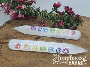 Selenite Chakra Wand
