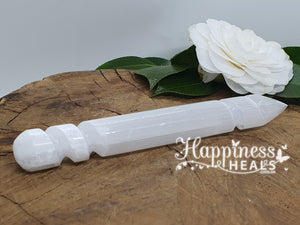 Selenite Spiral Wand