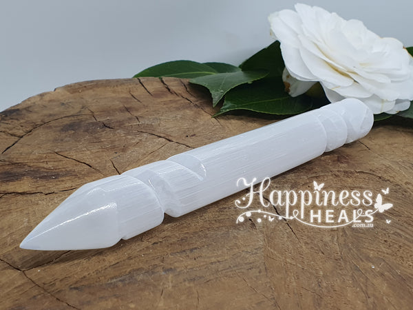 Selenite Spiral Wand