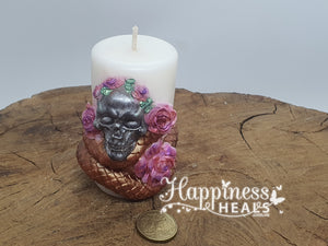 Skull Pillar Candles: Gothic Romance with a Touch of Elegance