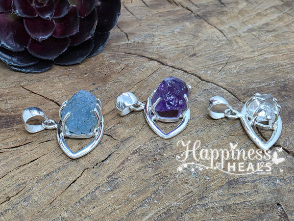 Silver Evil Eye Crystal Pendants ✨👁️