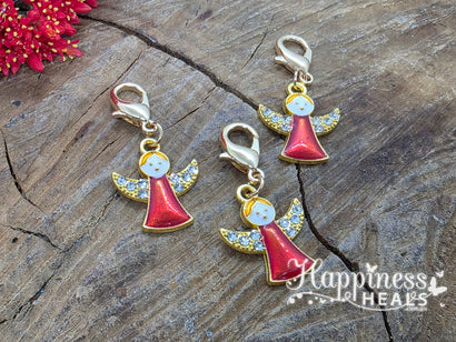 Red Angel Clip Charm – A Spark of Joy & Protection ❤️👼