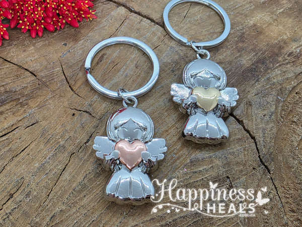 Angel with Heart Keyrings