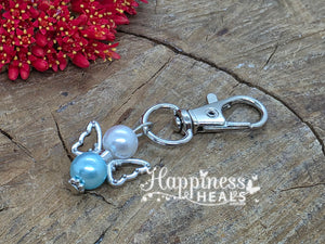 Angel Keyrings – Silver with Crystal Bead Detail 👼🔑