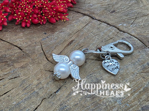 Angel Keyrings – Silver with Crystal Bead Detail 👼🔑