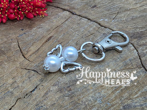 Angel Keyrings – Silver with Crystal Bead Detail 👼🔑