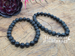 Rainbow Obsidian Bracelet – Men’s Size, 8mm Beads 🌈🖤