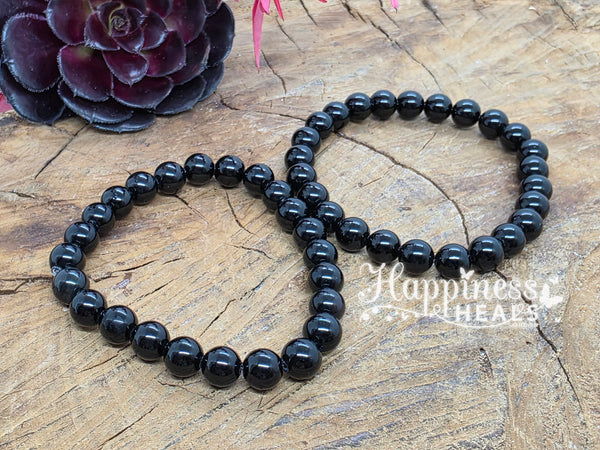 Black Obsidian Bracelet – Men’s Size, 8mm Beads 🖤